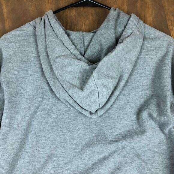 Vans Womens Sweater Gray Hooded Cropped Comfy Streetwear Y2K Small - Picture 10 of 11
